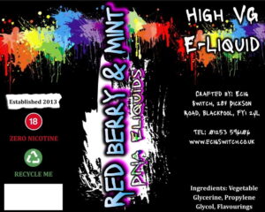 Red berry and mint eliquid