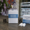 Refillable vape compared with nicotine patches and nicotine gum on the Ecig Switch shop counter in Blackpool
